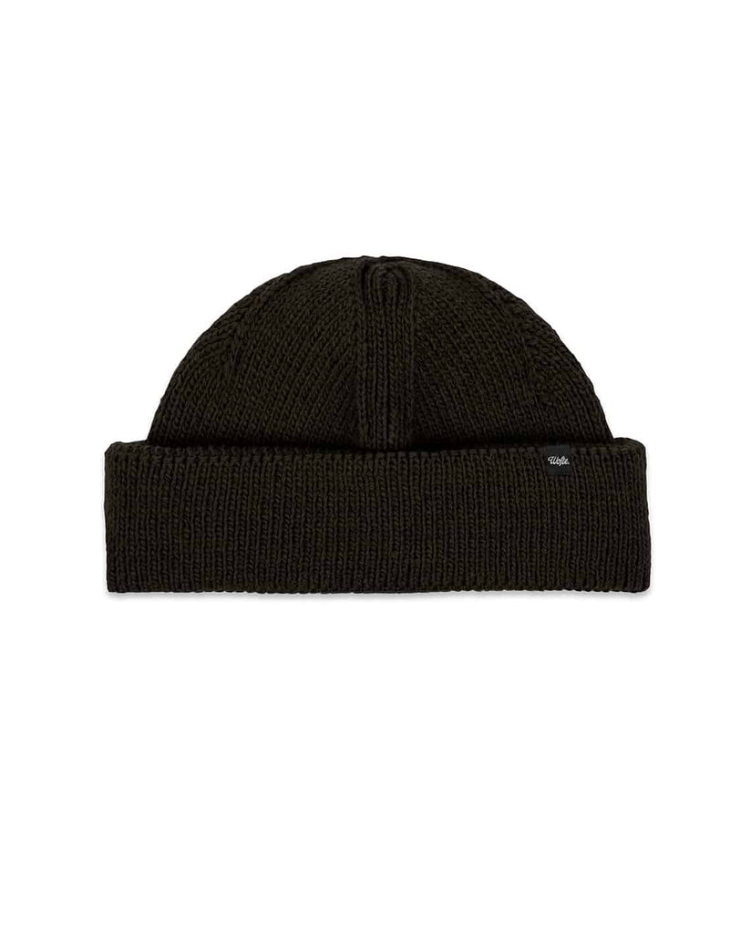 WOFTE CARP FISHING CLOTHING BROWN FISHERMAN BEANIE FRONT